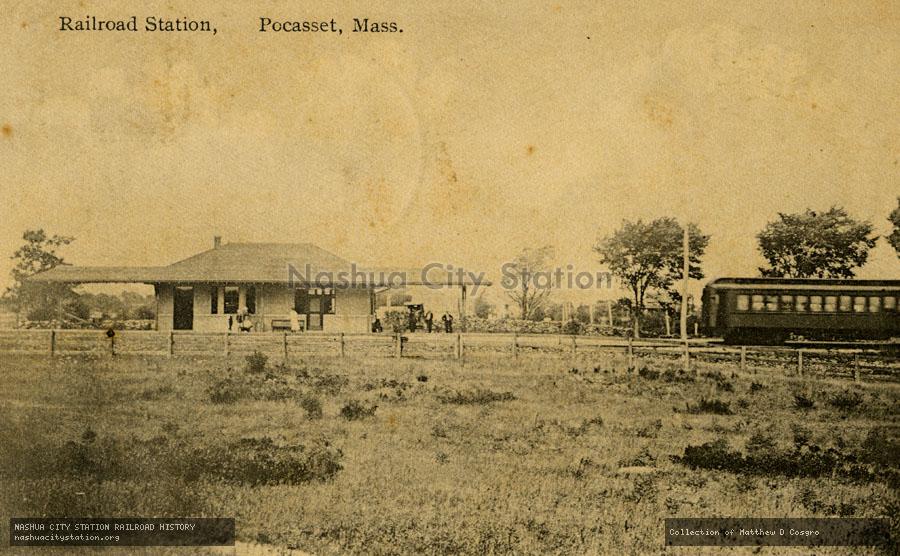 Postcard: Railroad Station, Pocasset, Massachusetts